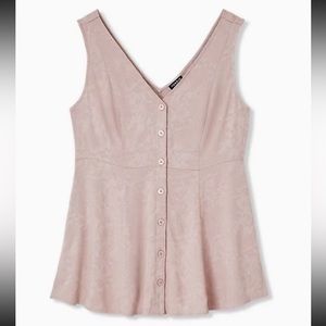 Torrid Button Front Peplum Top